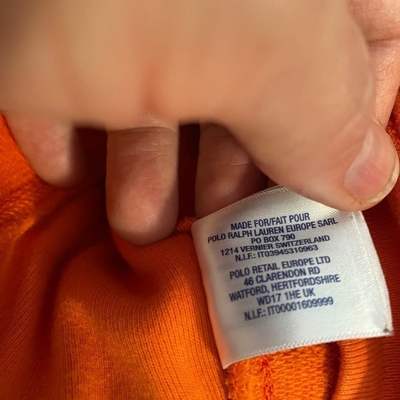 Polo by Ralph Lauren Kid's Orange Zip Up Sweatshirt Jacket‎ Size 6 - Picture 8 of 12